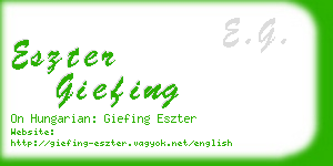 eszter giefing business card